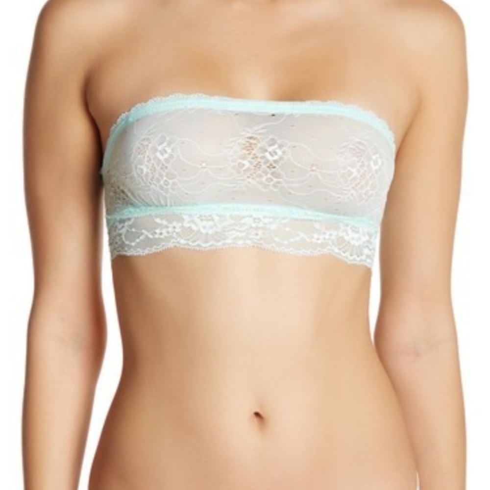 JOE'S JEANS M/L Sheer Lace Bandeau Size M/L NWT Pastel